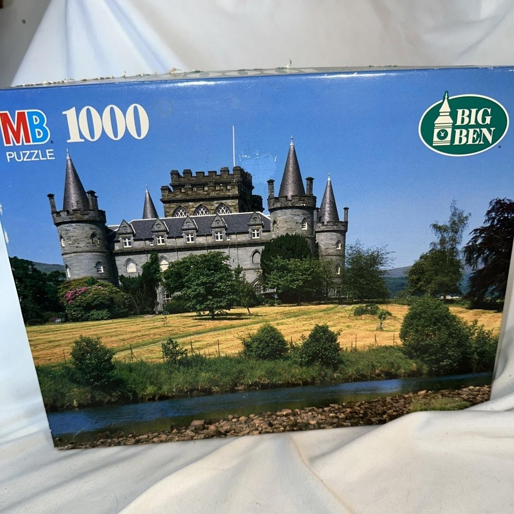 Big Ben Milton Bradley 1995 1000 Piece Jigsaw Puzzle Inveraray Castle Complete